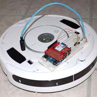 Web-controlled Twittering Roomba