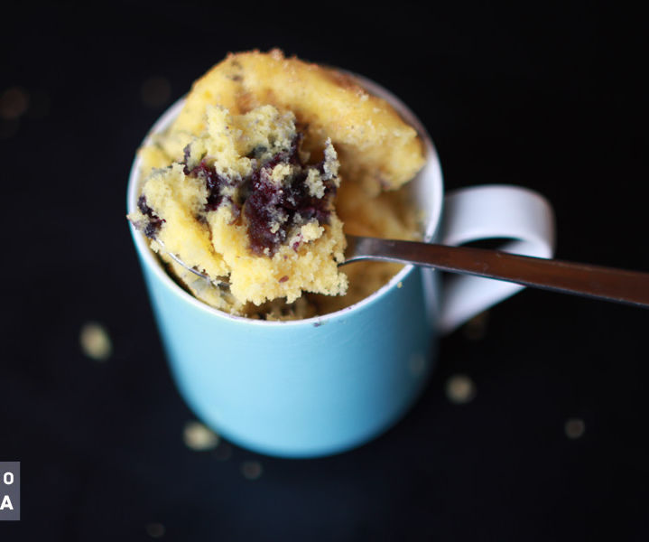 Blueberry Muffin Mug Cake Made in the Microwave in 2 Blueberry Muffin Mug Cake Made in the Microwave in 2