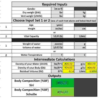 Measure Body Fat Via Underwater Weighing 9 Steps