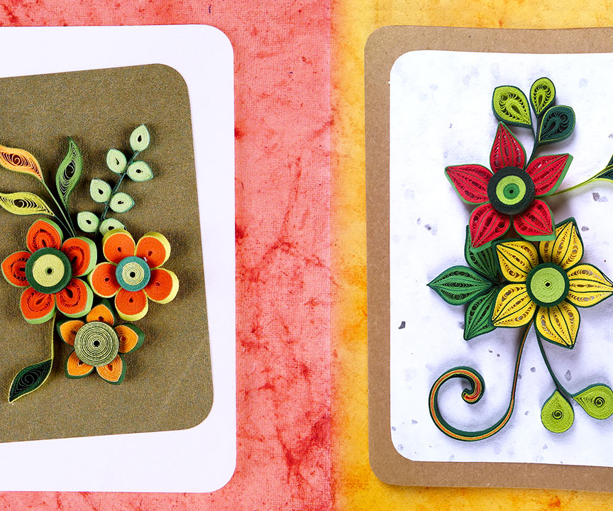 How to Make Homemade Greeting Cards Paper Quilling Greeting Cards