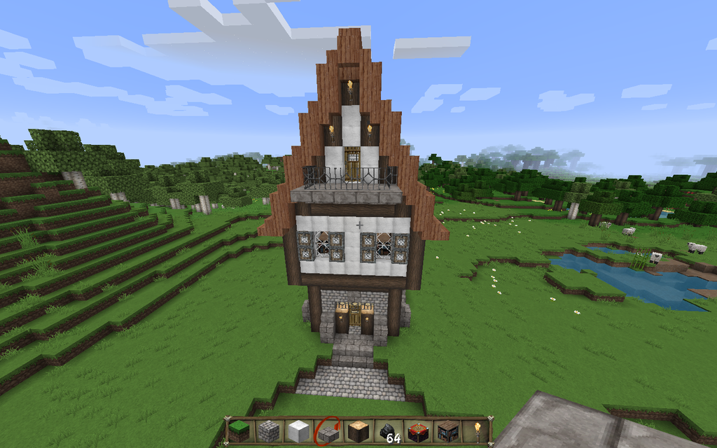 How To Build A Medieval House In Minecraft 17 Steps With Pictures Instructables