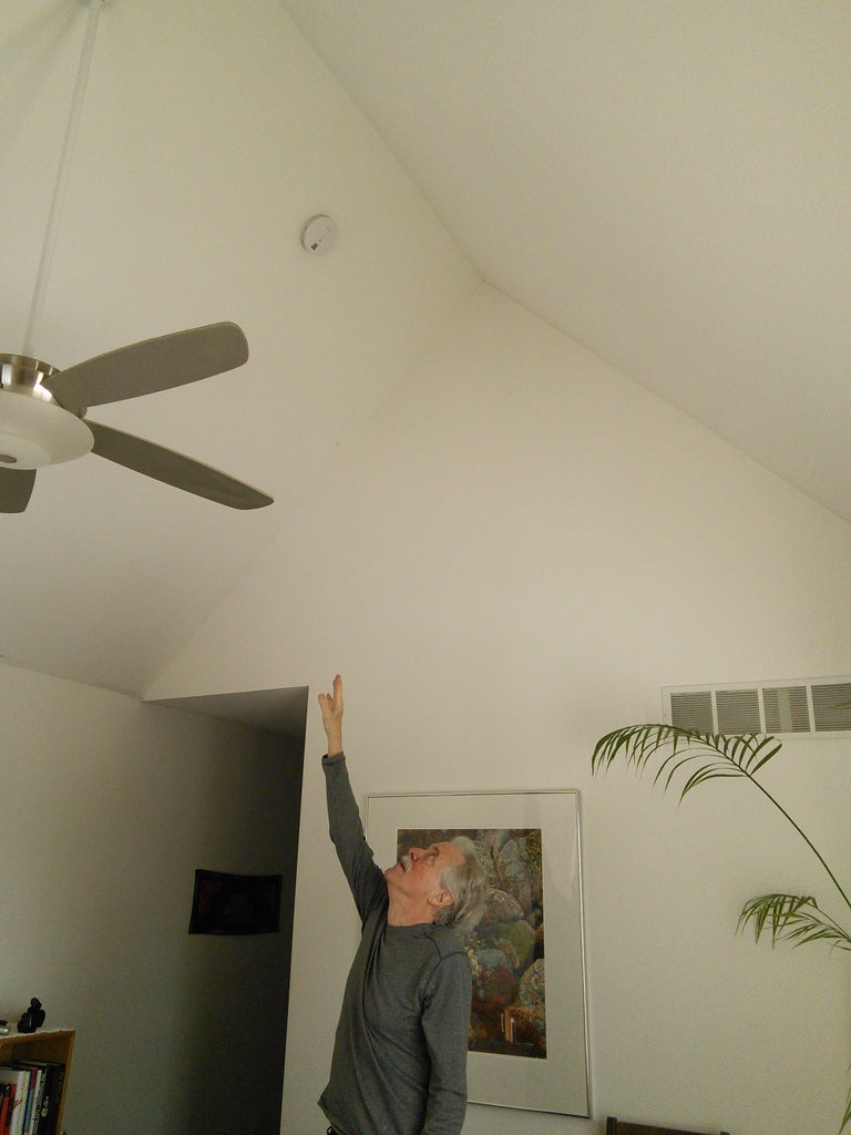 Reach A Smoke Alarm In A Cathedral Ceiling With An Alarm Arm Version 1 8 Steps With Pictures Instructables