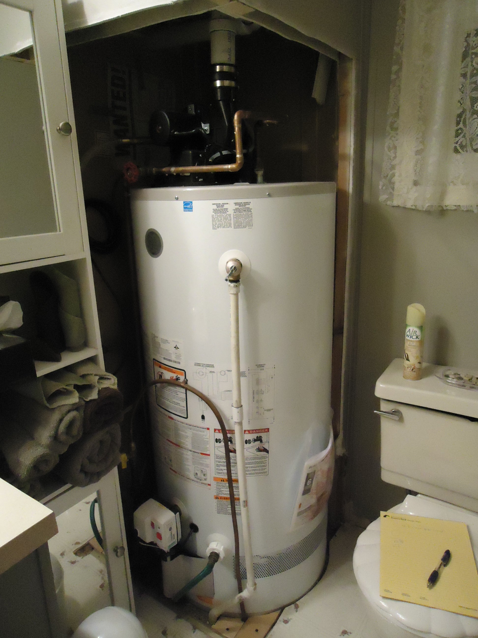 'Sliding Wall Panels' for Around Hot Water Heater 4 Steps