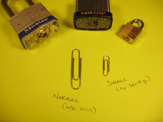 Open A Padlock With One Paperclip Nothing Else 7 Steps With Pictures Instructables