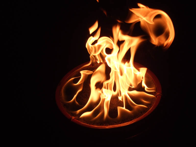 Propane Fire Pit From Copper Fittings And A Flower Pot 8 Steps