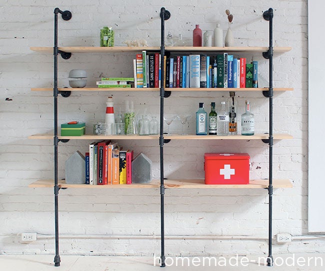 Homemade Modern Diy Pipe Shelves 9 Steps With Pictures