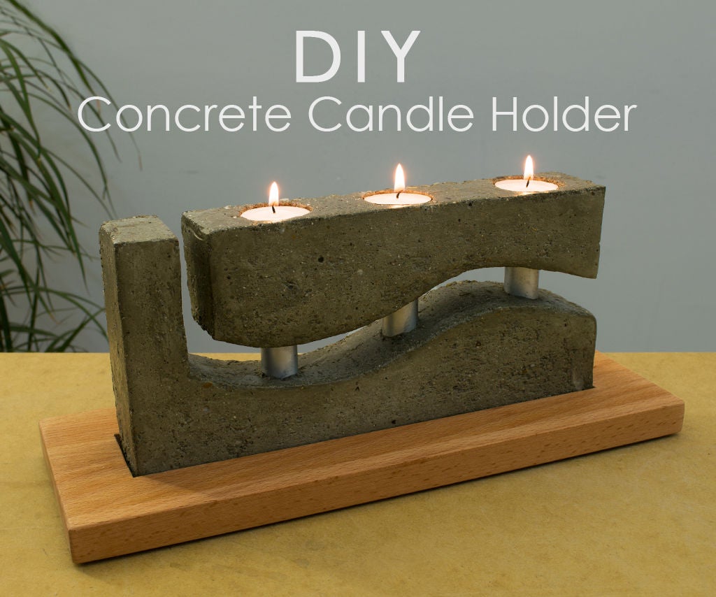 diy concrete tea light
