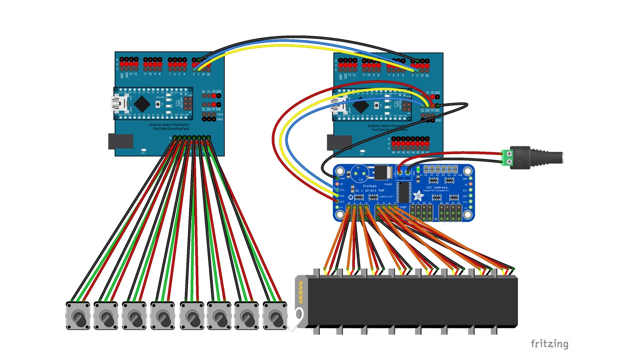 CONTROL 8 SERVO MOTORs USING 8 POTENTIOMETERs (HUMANOID ROBOT EP 02 ...