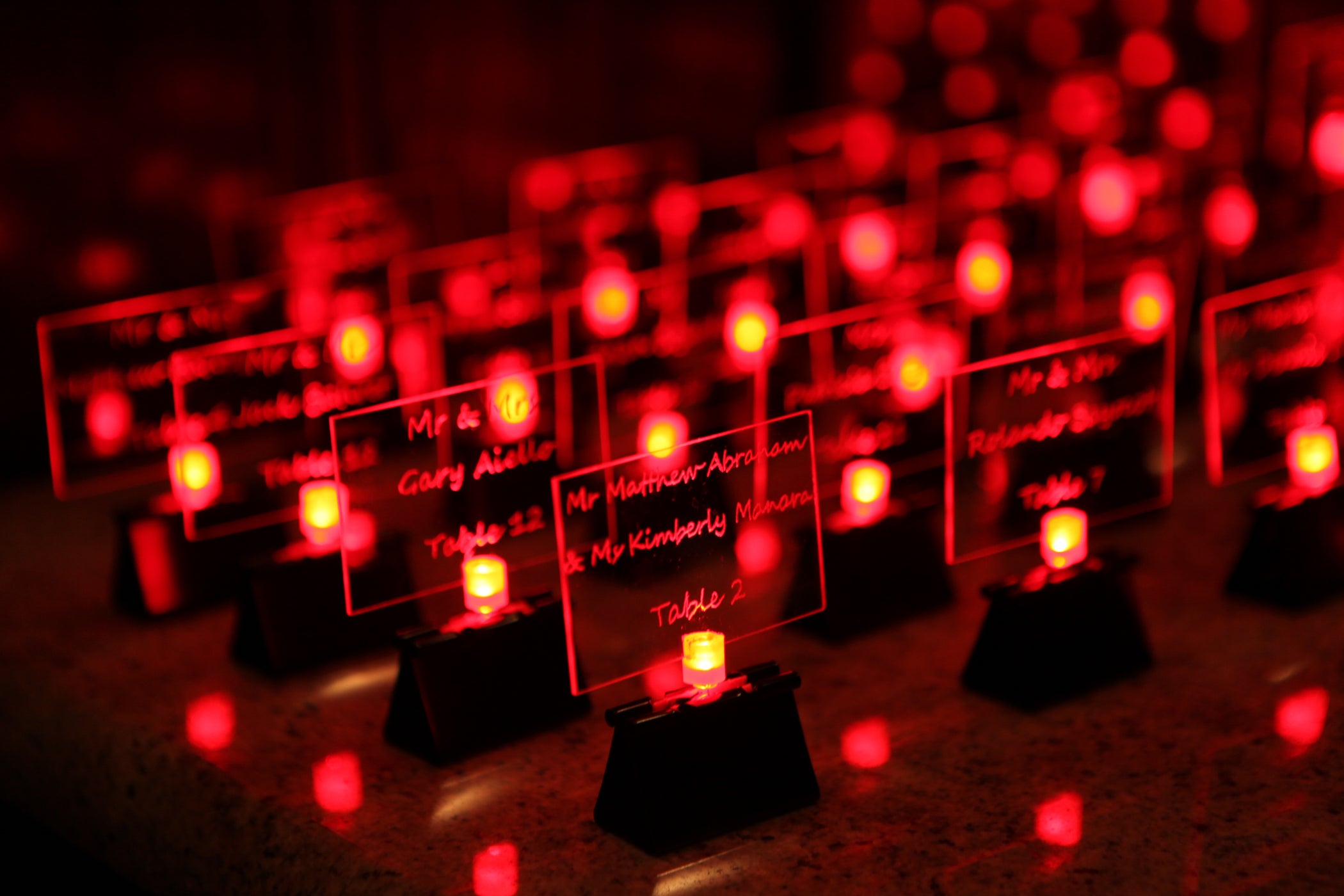 Make Your Own LED Wedding Table Cards