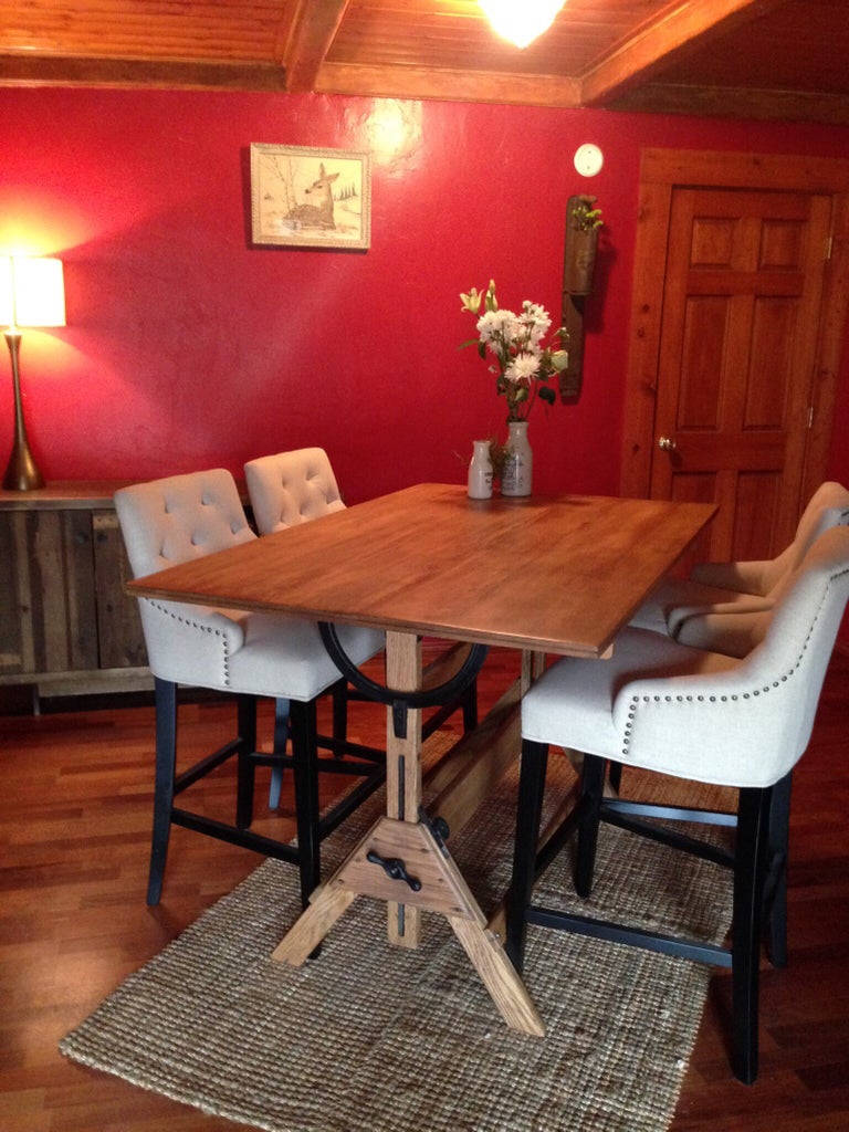 Restoring A Vintage Drafting Table To Repurpose As Dining 9