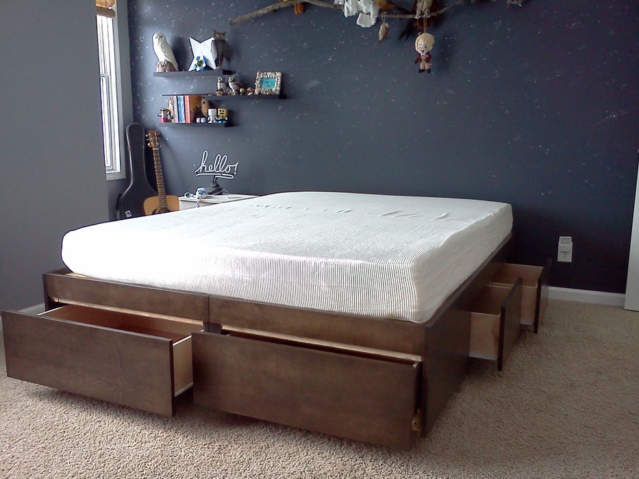 Platform Bed With Drawers 8 Steps Pictures Instructables - Build Queen Platform Bed With Storage Platform Bed With Drawers 8 Steps Pictures Instructables - Build Queen Platform Bed With Storage