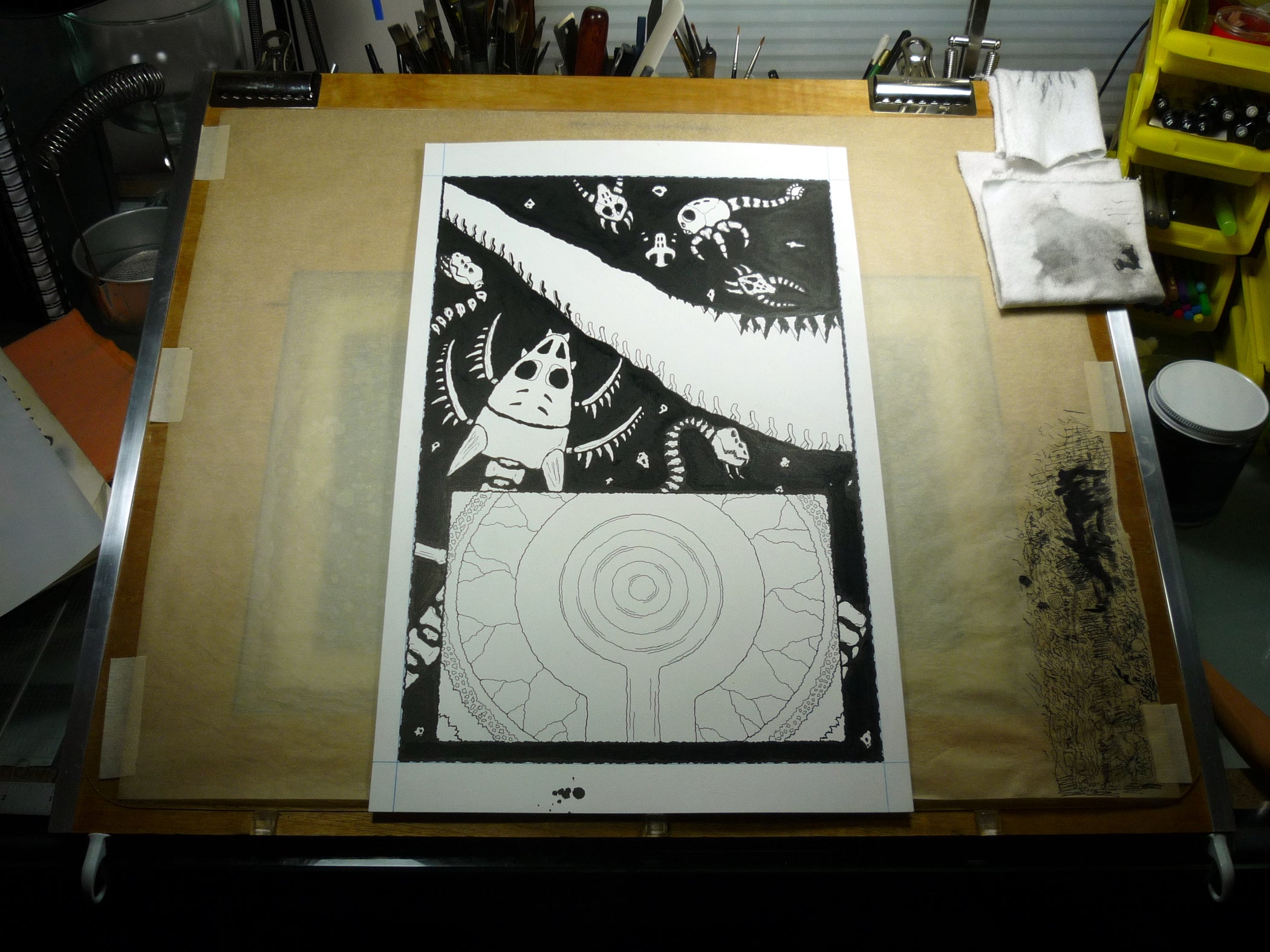 light table drawing board 4 steps