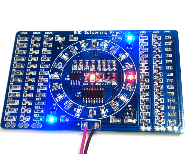 SMD SMT Components Practice Board Solder Skill Training Beginner DIY Kit