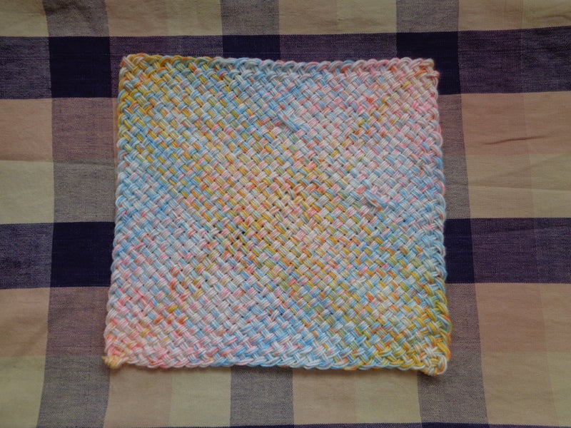 Weaving A Table Mat With Home Made Square Loom 10 Steps With Pictures Instructables