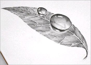 Easy 3d Art Pencil Drawing How To Draw 3d Dew Drop On Leaf 5 Steps With Pictures Instructables,Chico Dibujando Anime
