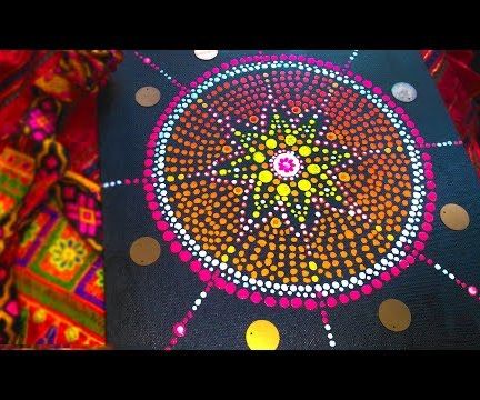 How To: MANDALA DOT ART ON CANVAS (for Beginner): 4 Steps (with Pictures)
