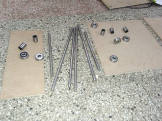 Metal Rod & MDF Wooden Sheet Part