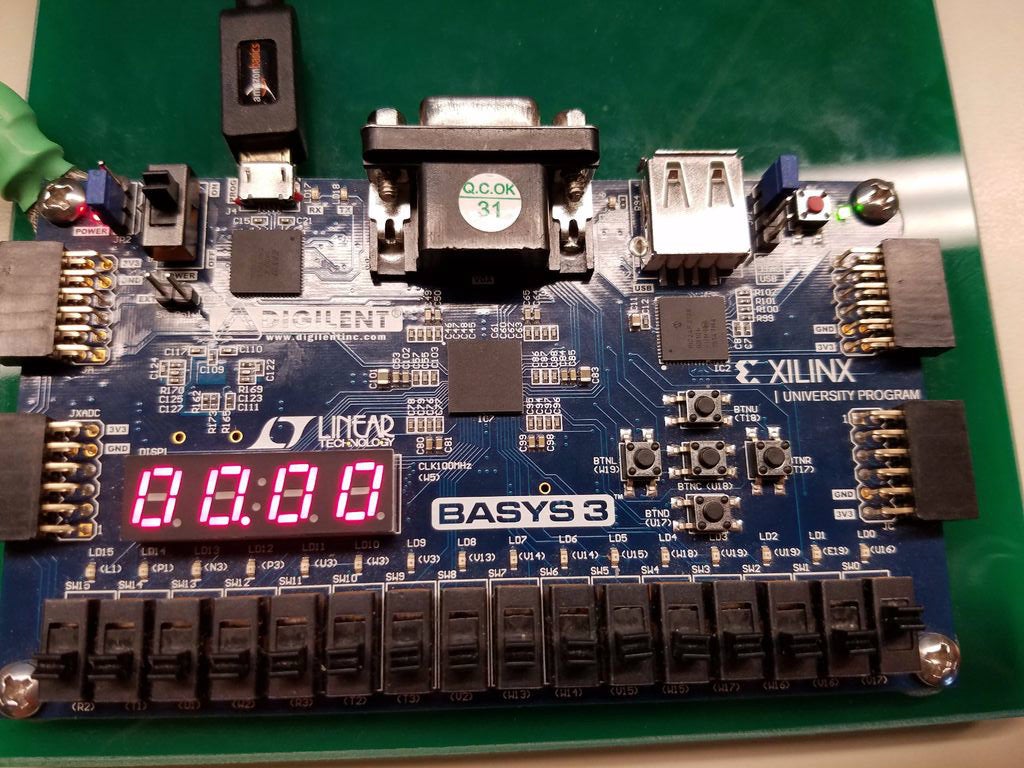 Basic Stopwatch Using VHDL and Basys3 Board 9 Steps