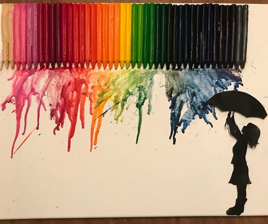 Question How To Make A Melted Crayon Art Canvas Melted Crayon Art : 6 Steps