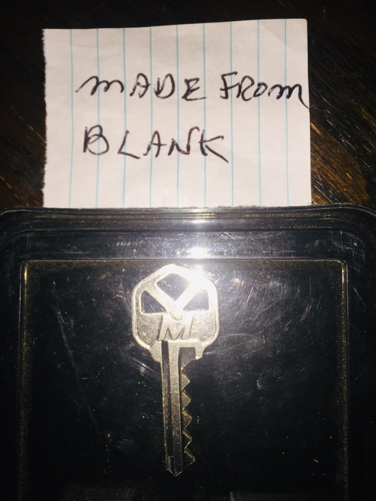 Shaved Key Template Shaved Key Template