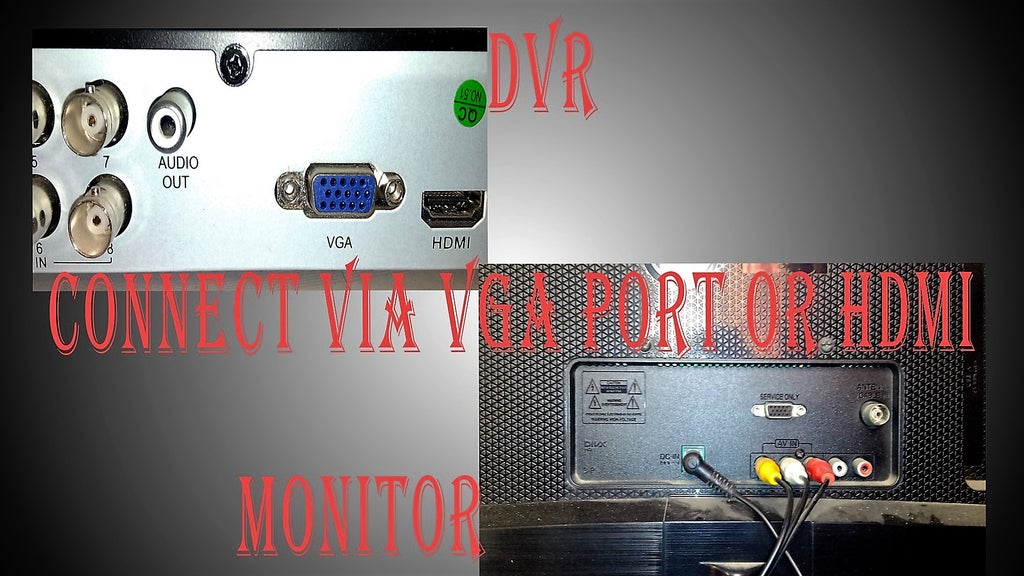 CONNECT DVR TO MONITOR DIRECTLY