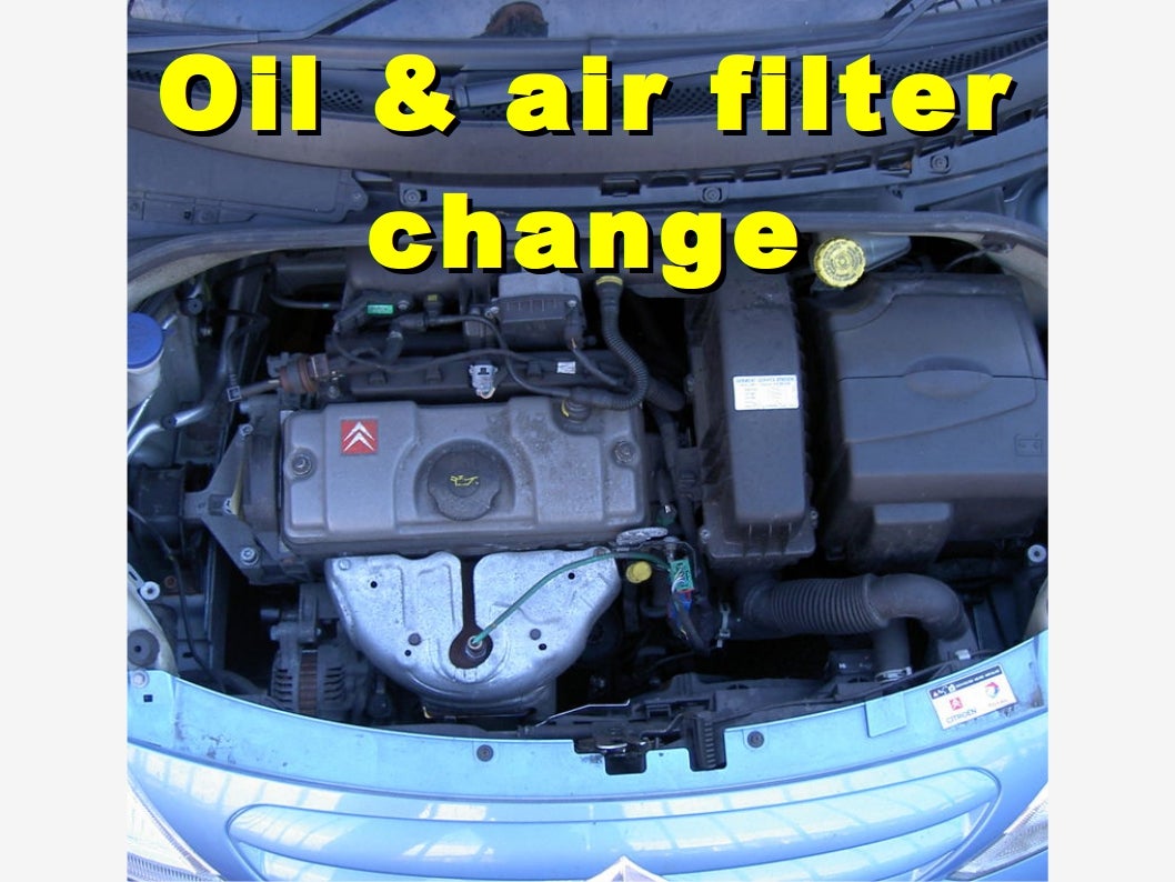 Oil, Oil Filter and Air Filter Change on a Citroen C3 20062008 3