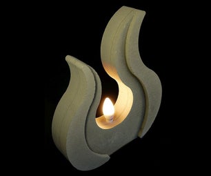 Casting a concrete lamp sculpture with a CNC milled styrofoam mold