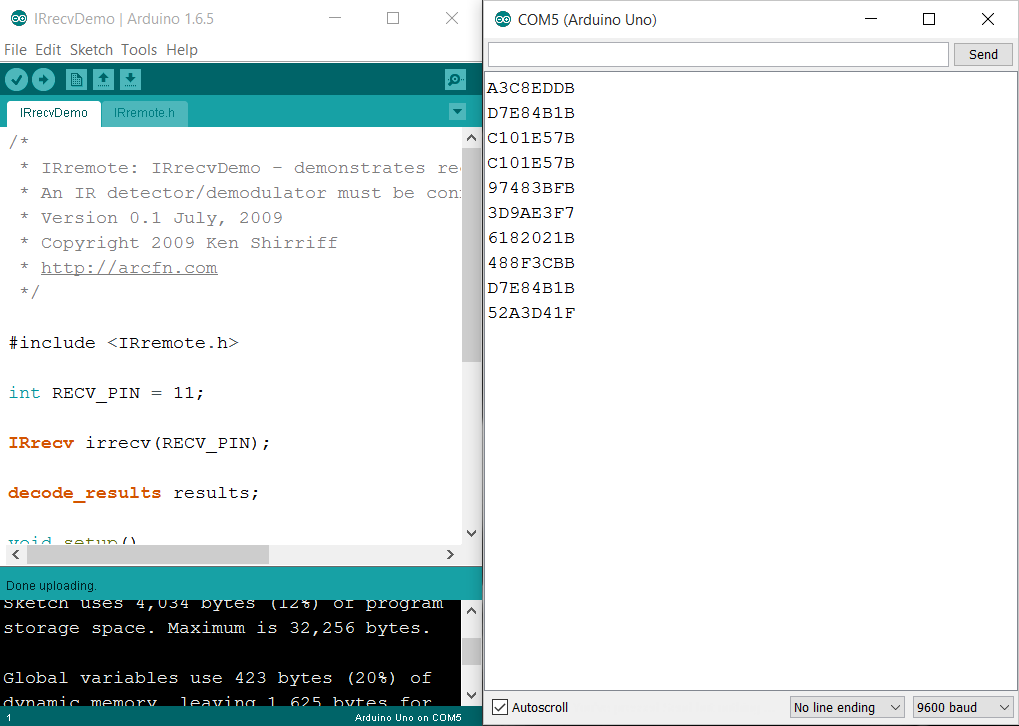 Controlling Servo Motor Using IR Remote Control Trybotics