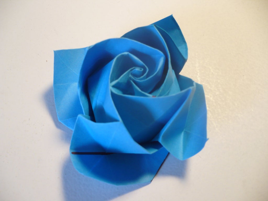 Origami Rose In Bloom 11 Steps With Pictures Instructables