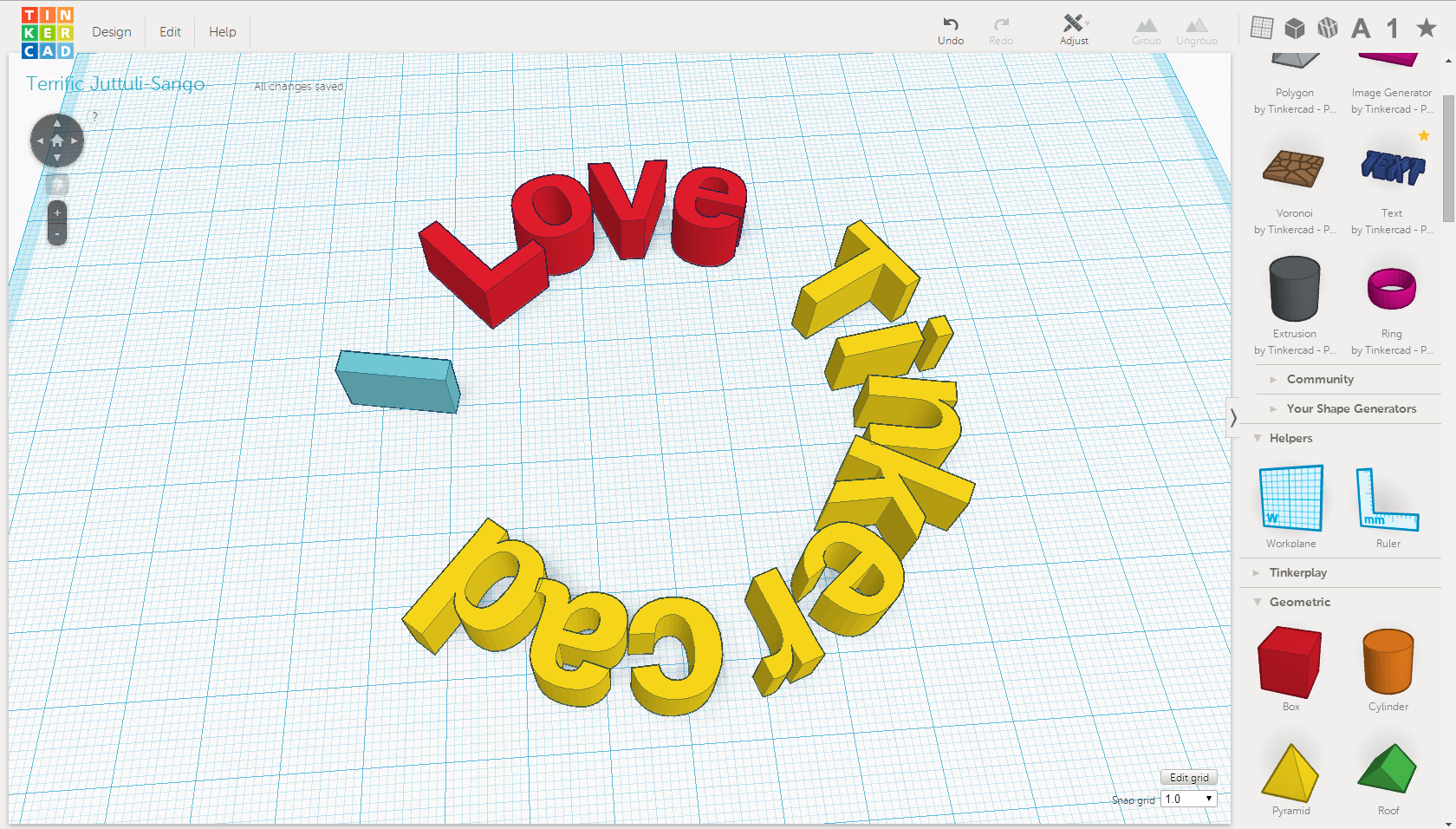 Tinkercad Easy to Circle Array Trybotics