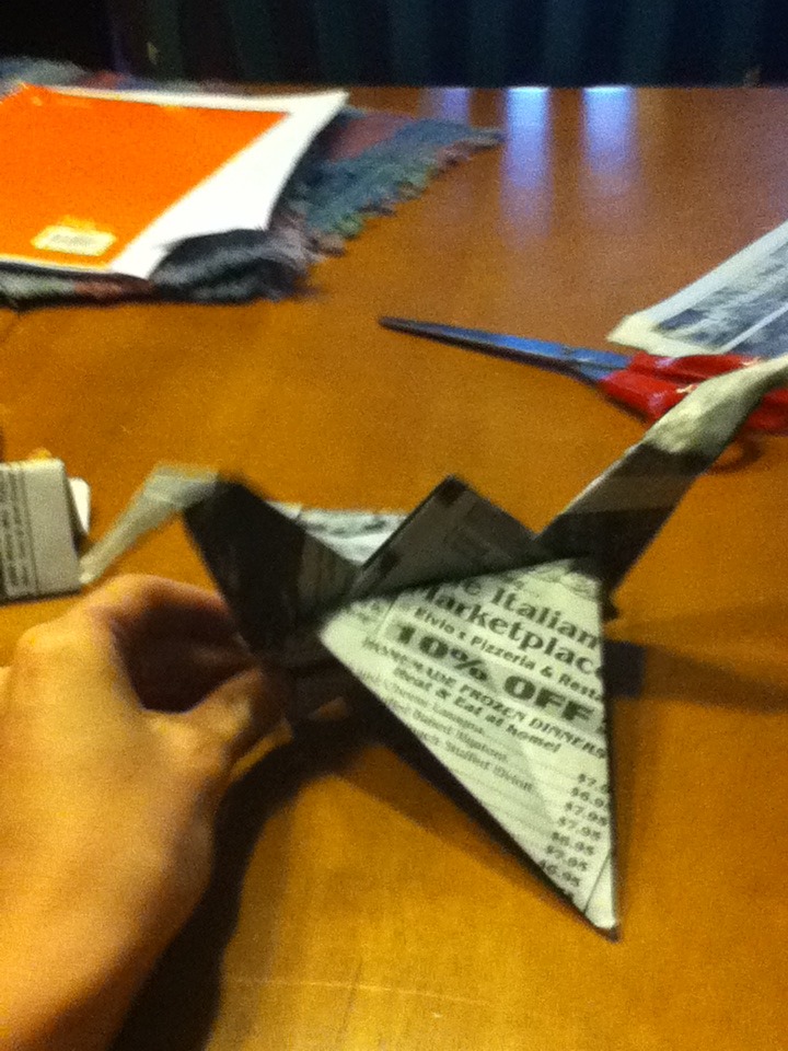 Newspaper Origami Crane 4 Steps Instructables