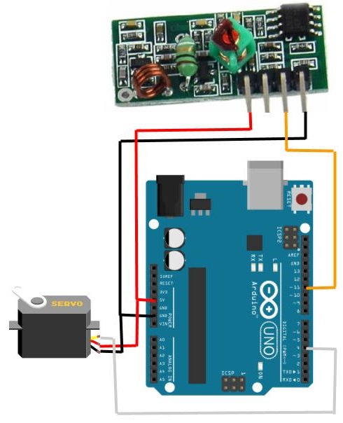 Arduino ServoTimer2 and VirtualWire 433MHz Receiver | Trybotics