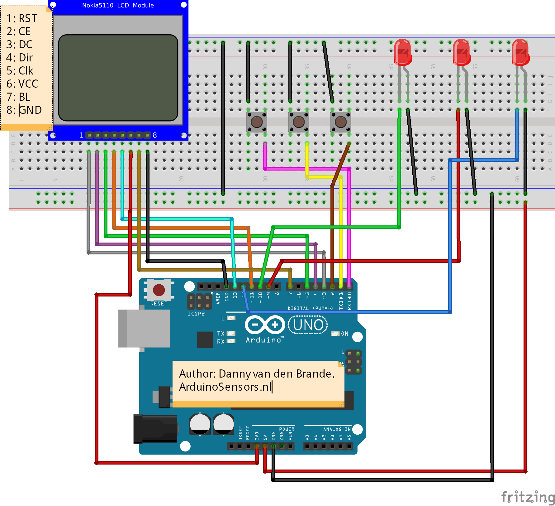 Arduino - NOKIA 5110 LCD MENU to Control LEDS or RELAYS | Trybotics