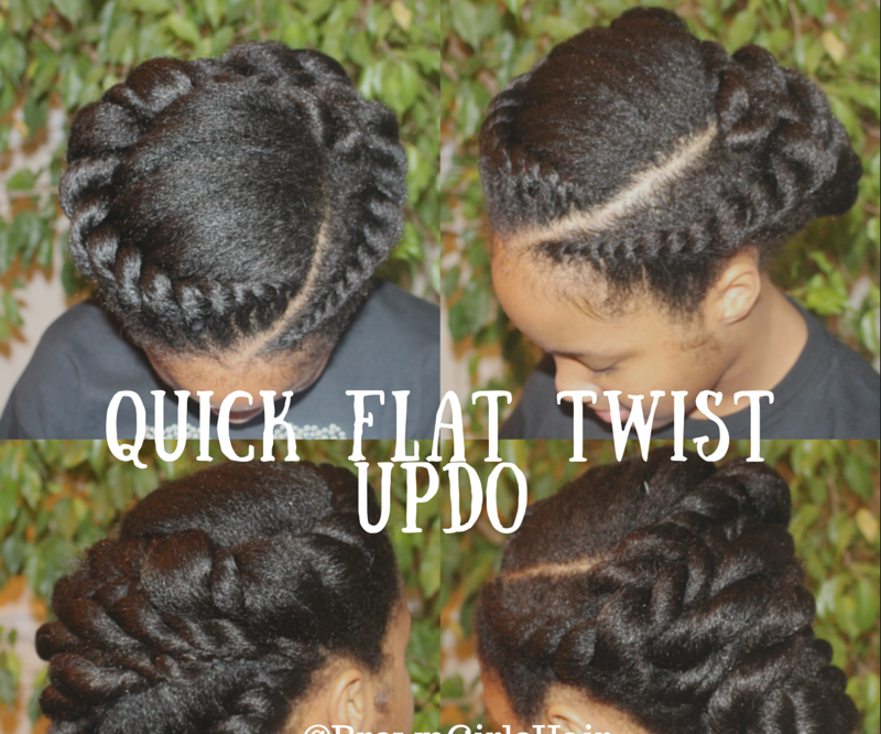 Quick Flat Twist Updo Hair Tutorial 8 Steps Instructables