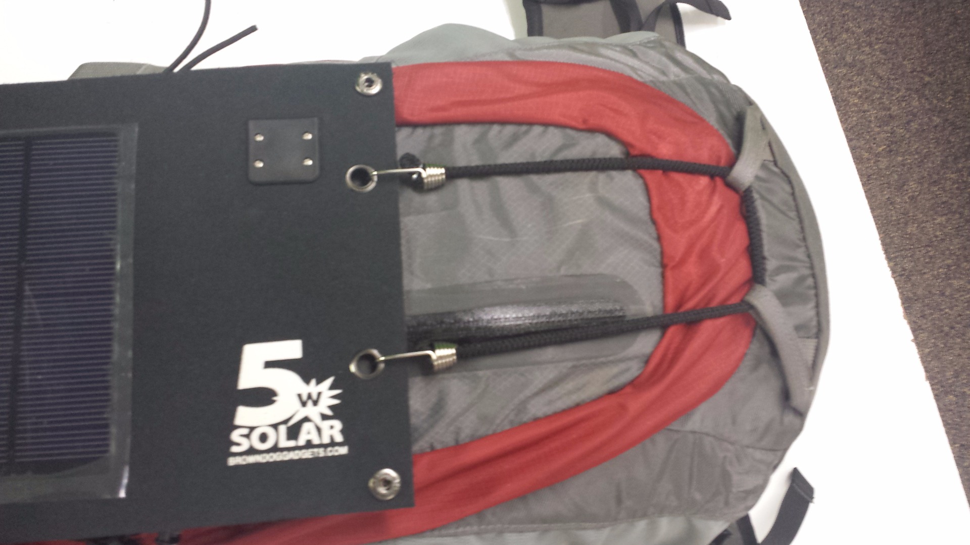 Backpack Mounted Solar Charging 3 Steps