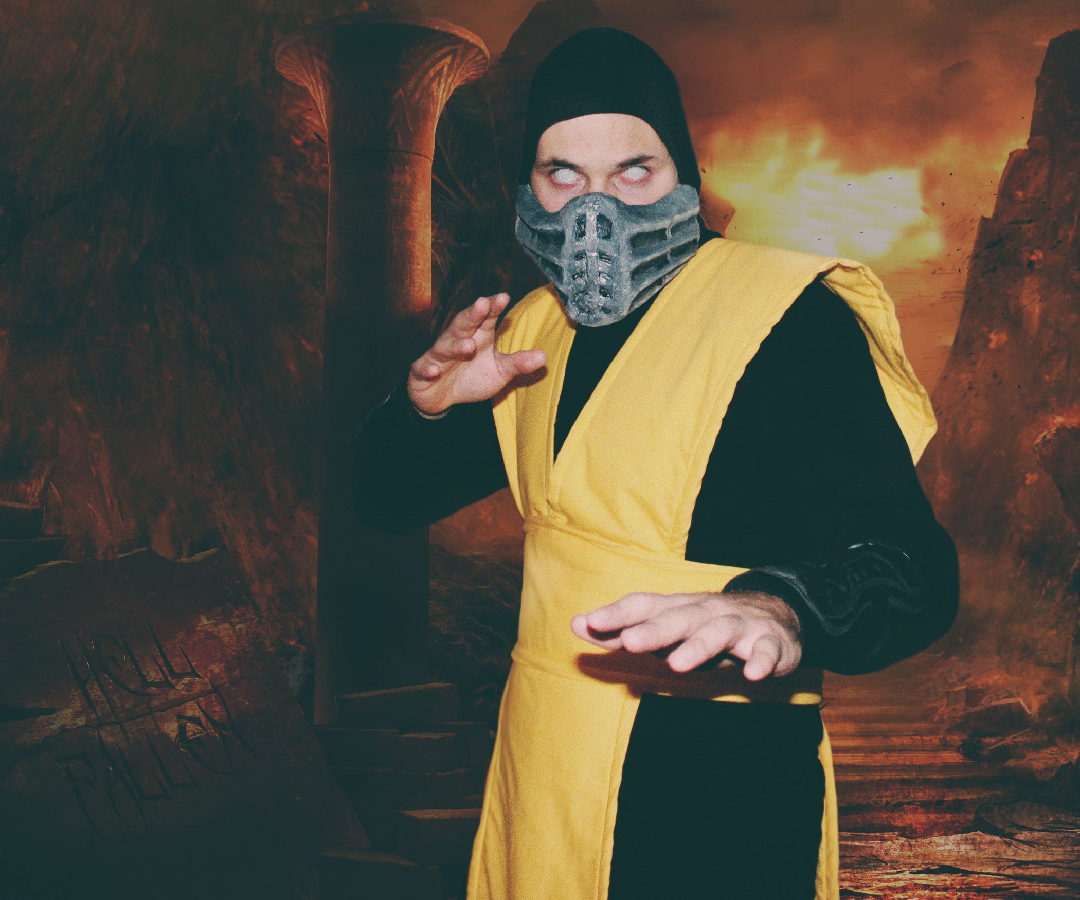 Scorpion *Mortal Kombat* Costume Cosplay 10 Steps