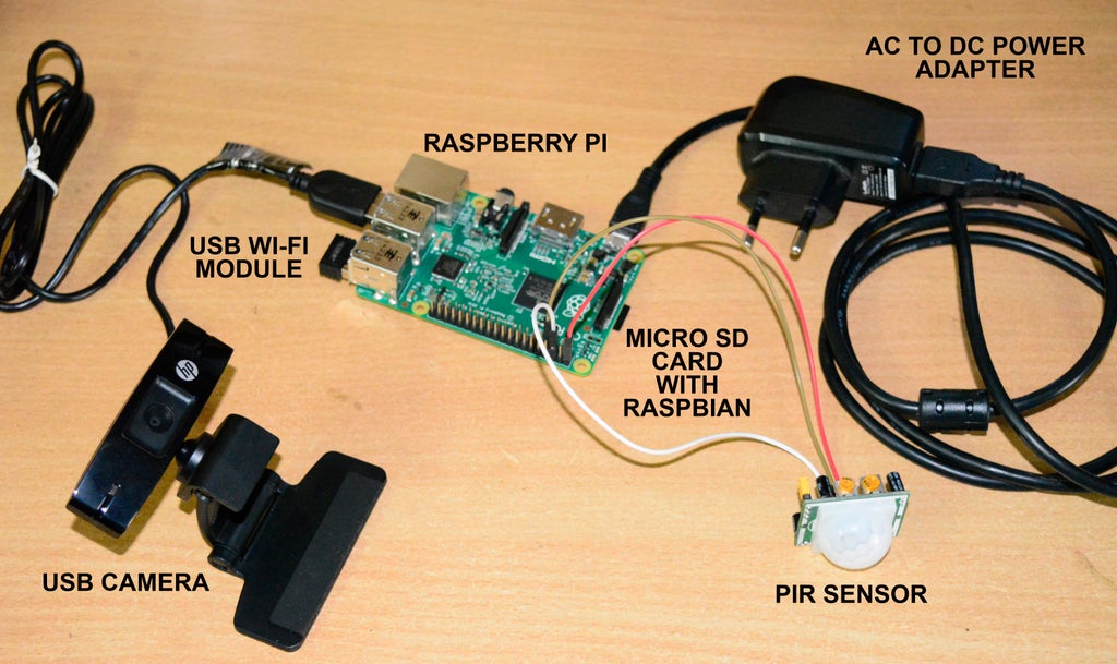 Home Security Email Alert System Using Raspberry Pi 8 Steps Instructables