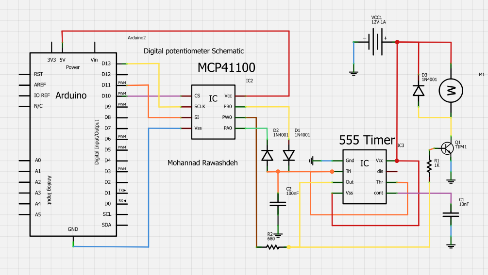 Digital Potentiometer MCP41100 and Arduino Trybotics