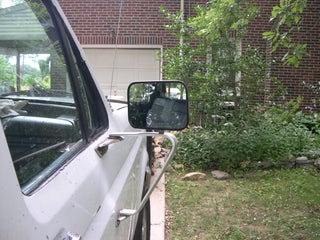 Ford F150 F250 Manual Chrome Sideview Mirror Removing A Good Mirror From A Broken Swivel 5 Steps Instructables
