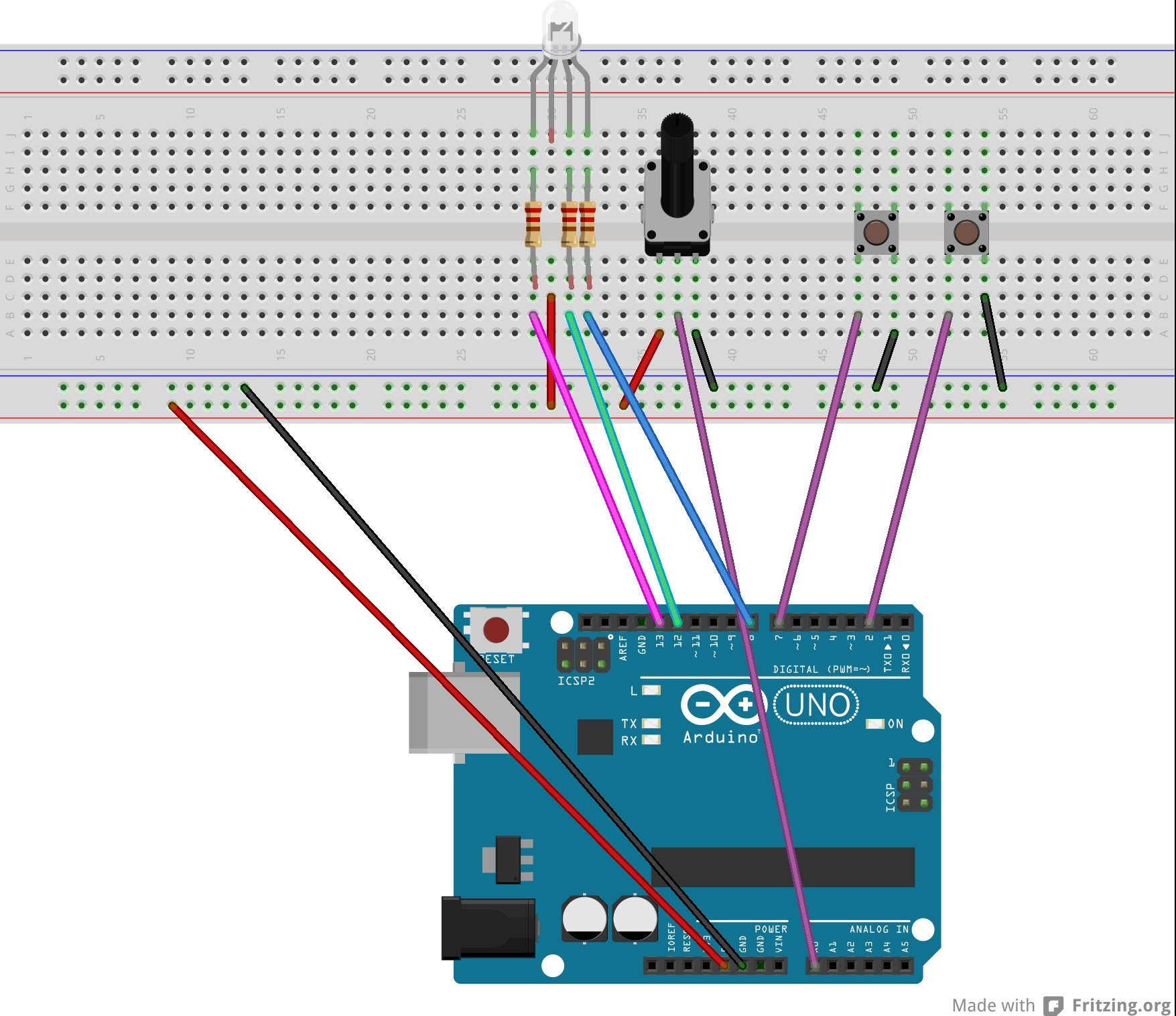 Simple RGB LED Tutorial(Digital Colour Mixer and Controlling Using ...