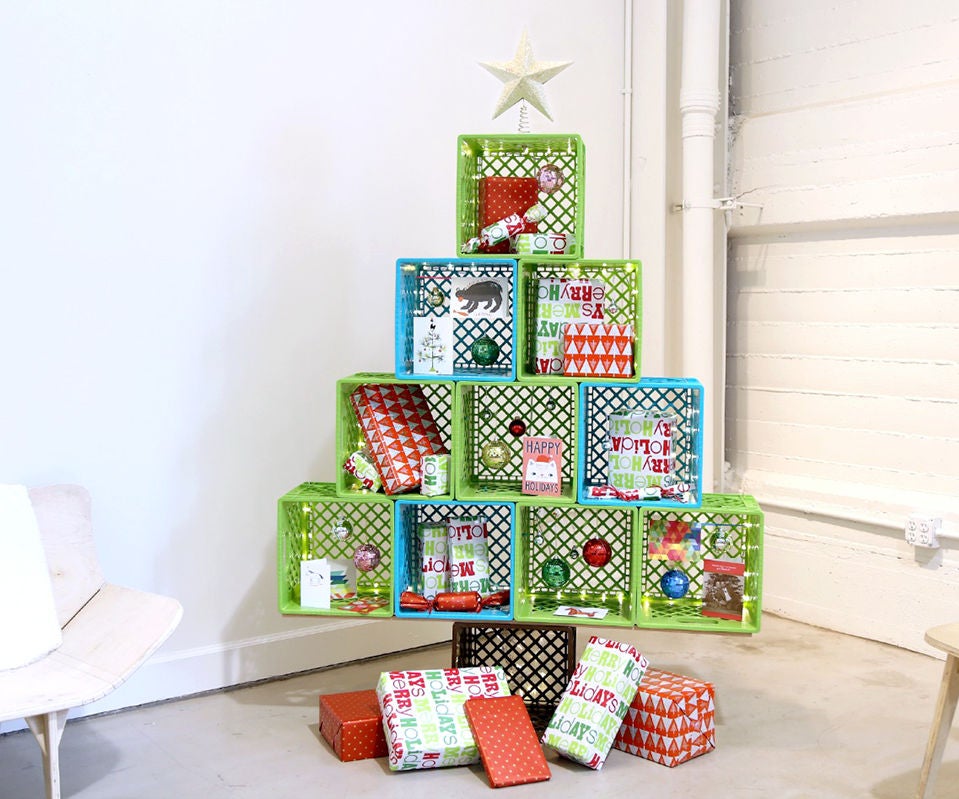 Milk Crate Christmas Tree 8 Steps (with Pictures) Instructables