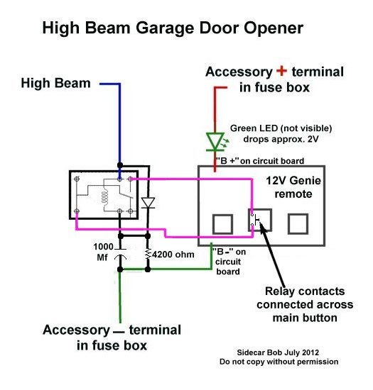 Installing A Garage Door Opener Wired To Motorcycle Hi Beam 7 Steps With Pictures Instructables
