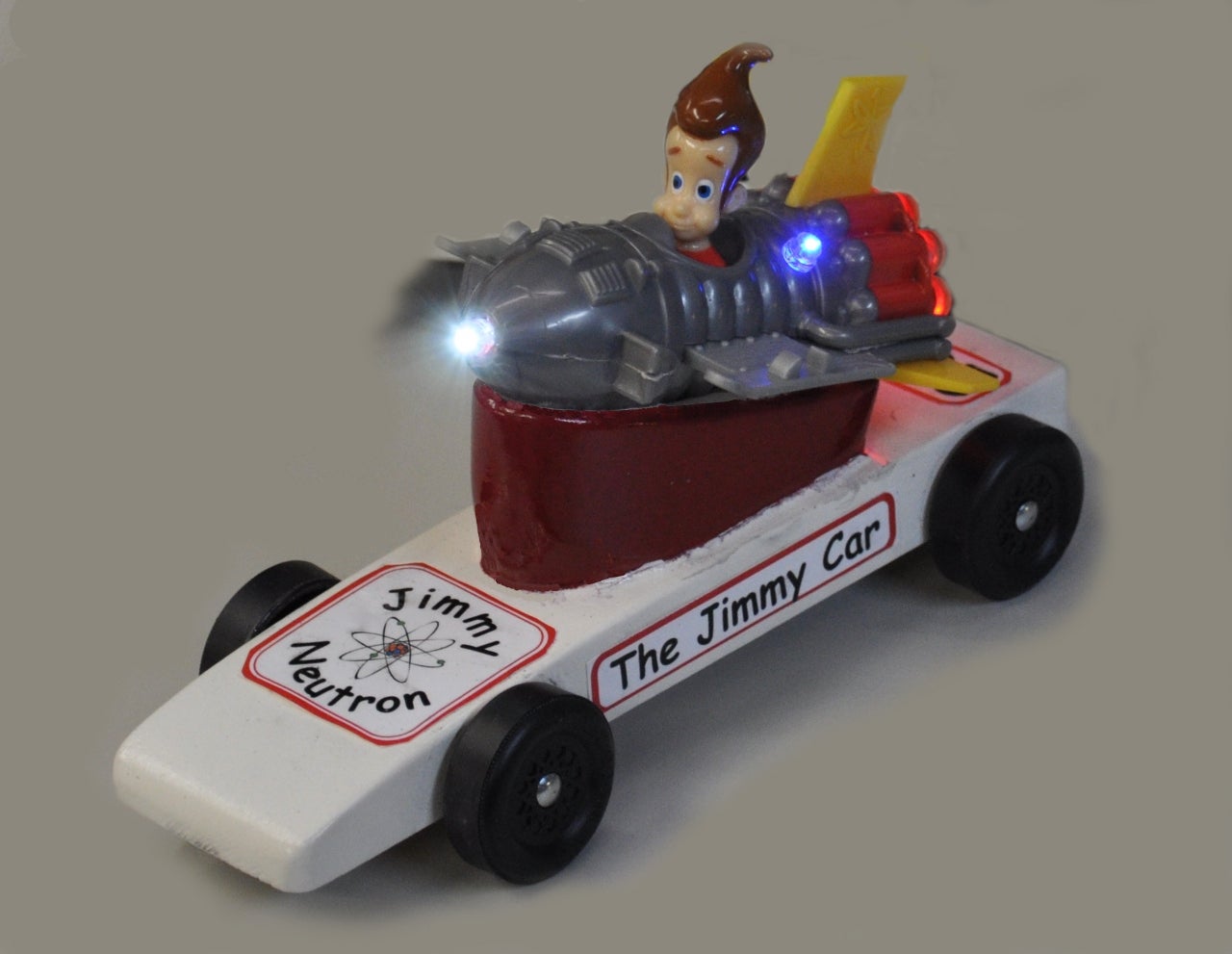 Pinewood Derby Car With LEDs and Jimmy Neutron : 3 Steps - Instructables