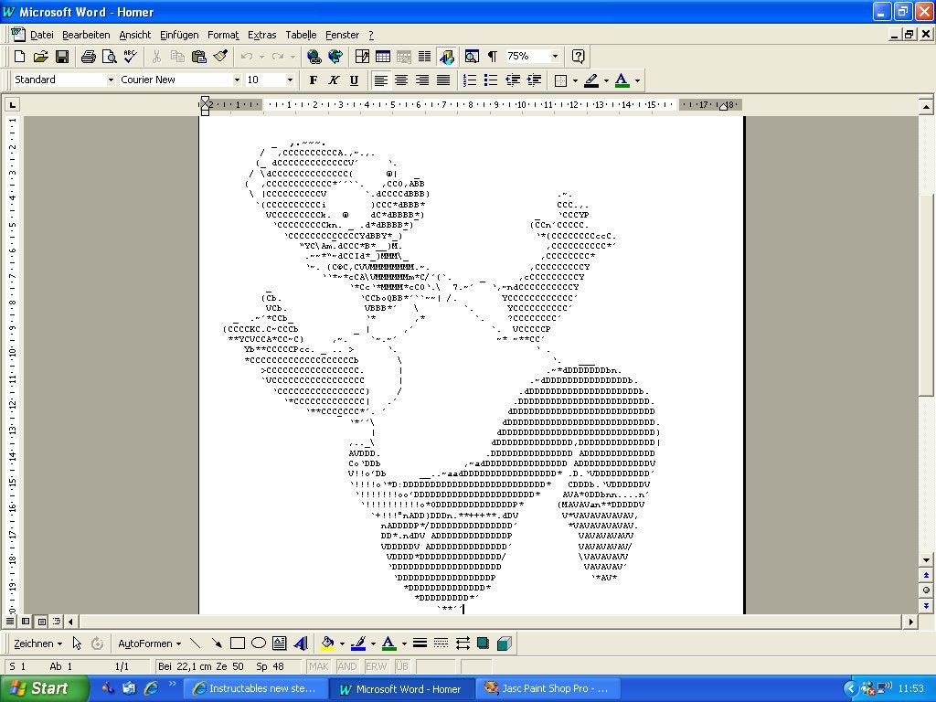 Ascii Art 5 Steps With Pictures Instructables