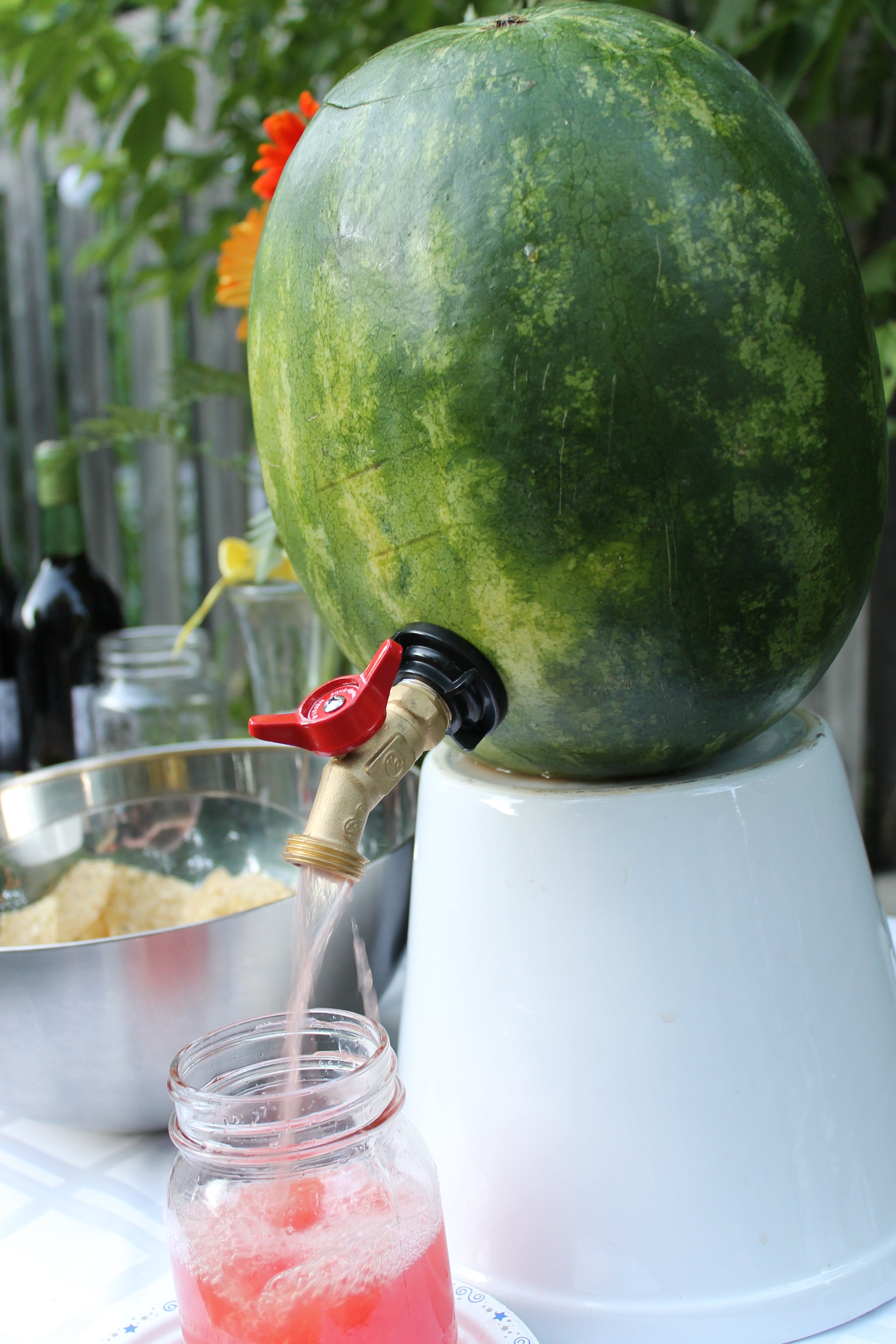 watermelon keg tap idea hacks summer bbq instructables drink garden cookout melon recipe tropical homemade doing recipes fill water genius