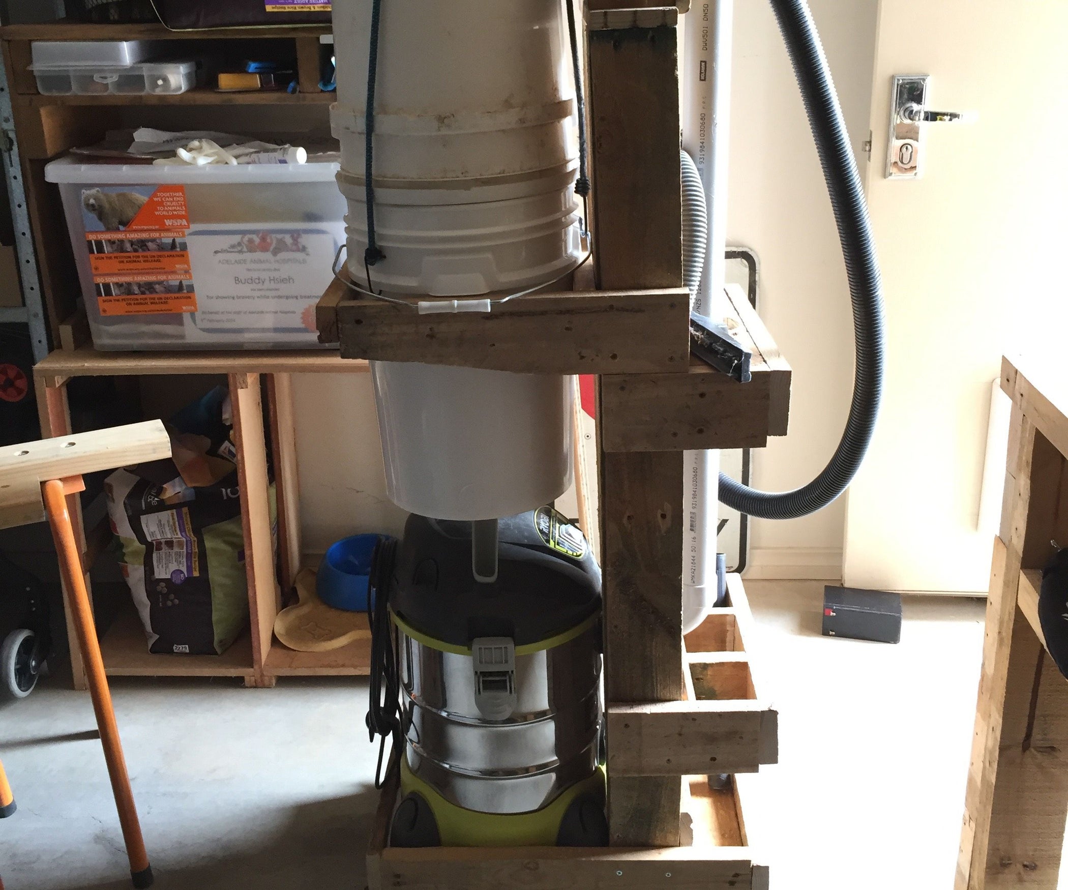 Shop Vac & Cyclone Dust Collection System Cart (Jay Bates Inspired) 5