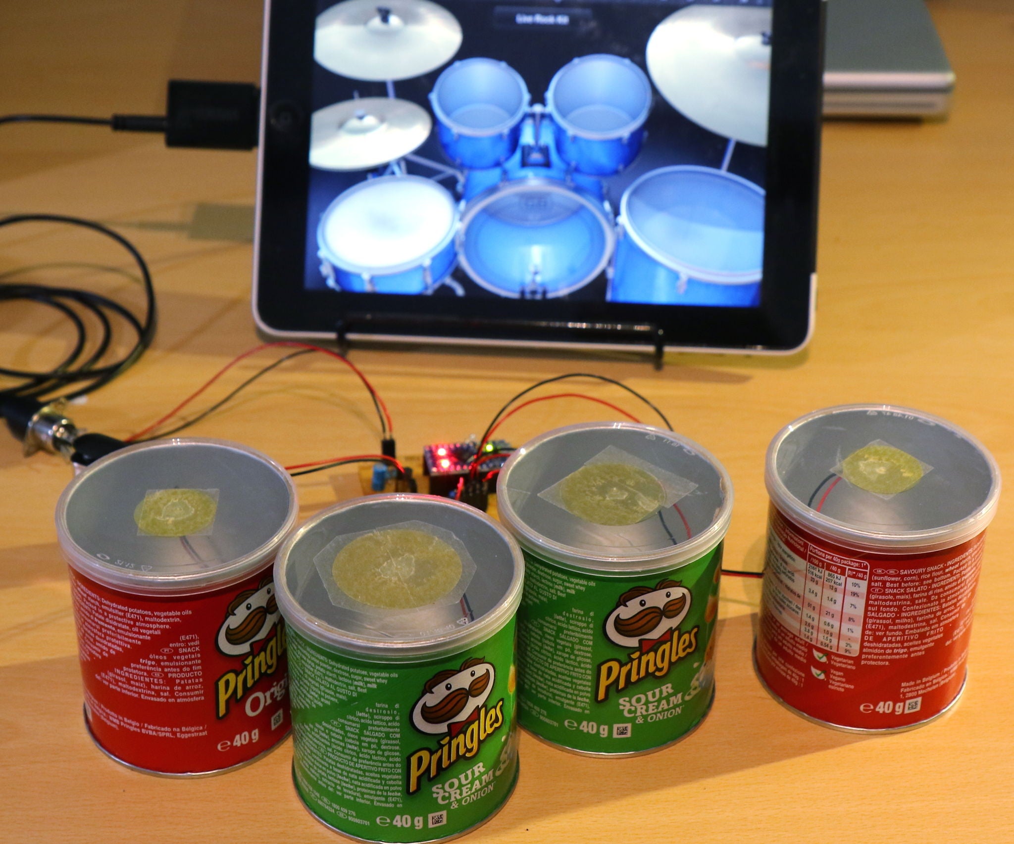 Pringle Can MIDI Drums 9 Steps with FIE9D25IUSLPR30