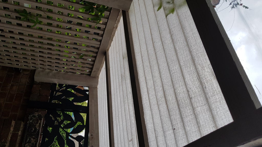 Corrugated Plastic Roof Sun Screen From Decorators Sheet 5 Steps Instructables