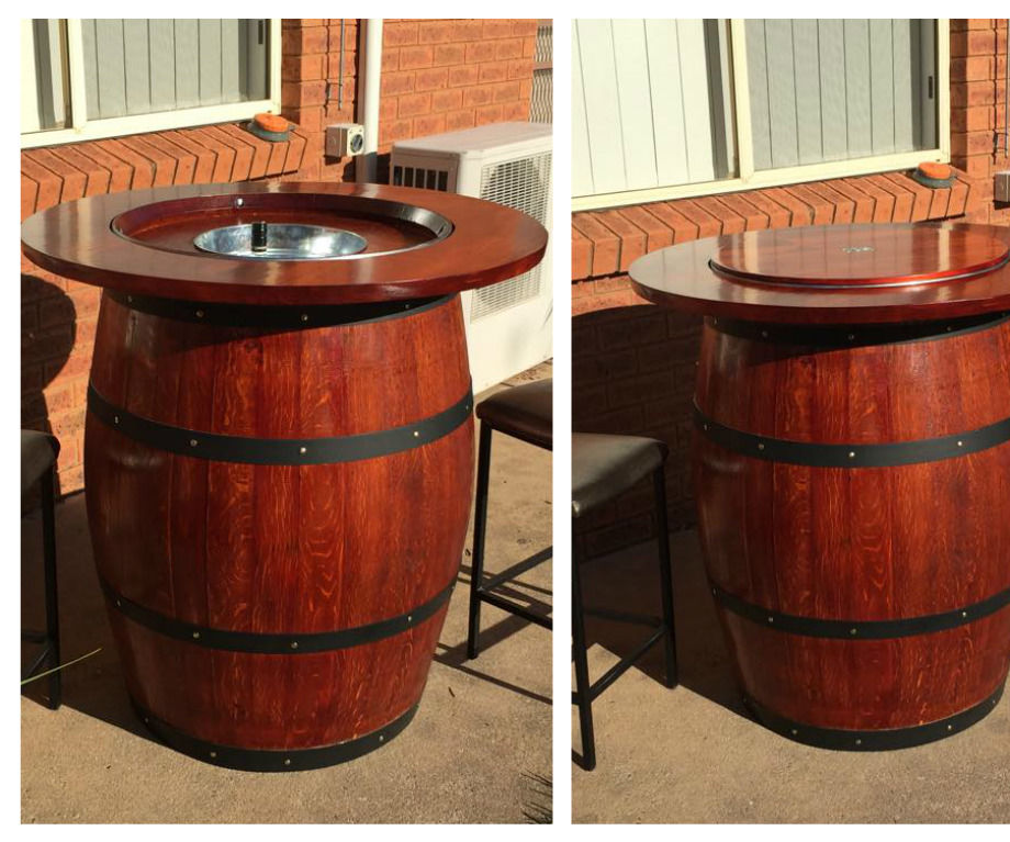 How to Make a Wine Barrel Table With a Built in Wine Bucket 8 Steps