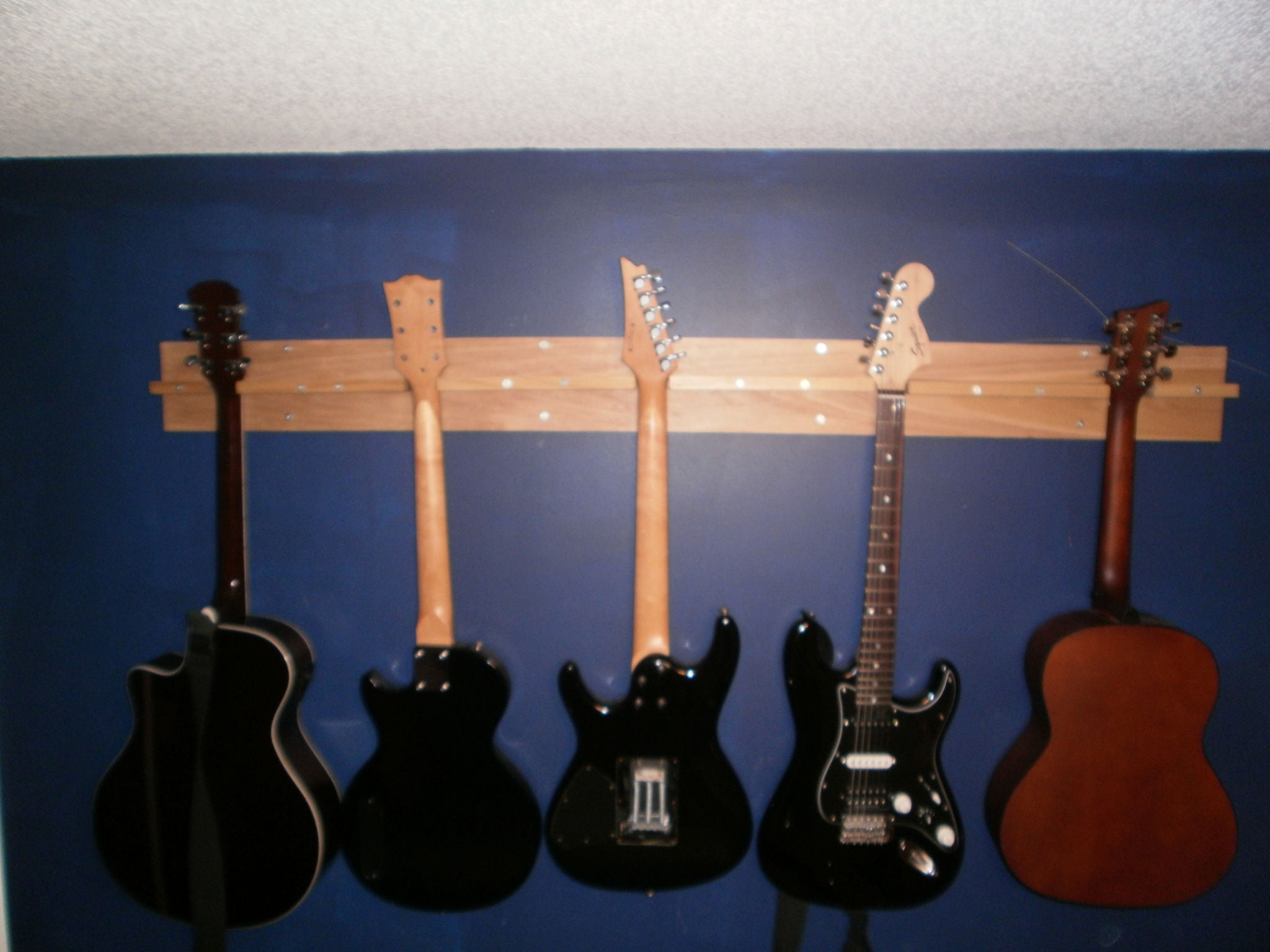 Five Guitar Wall Hanger Instructables